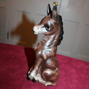 Vintage Ceramic sitting donkey figurine by Ucagco Co.